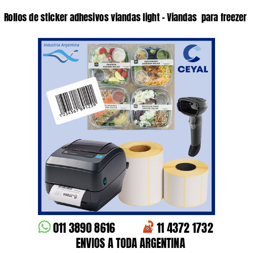 Rollos de sticker adhesivos viandas light – Viandas  para freezer