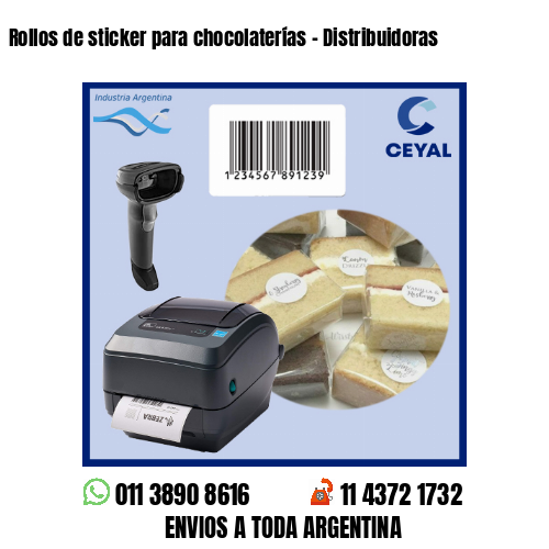 Rollos de sticker para chocolaterías – Distribuidoras