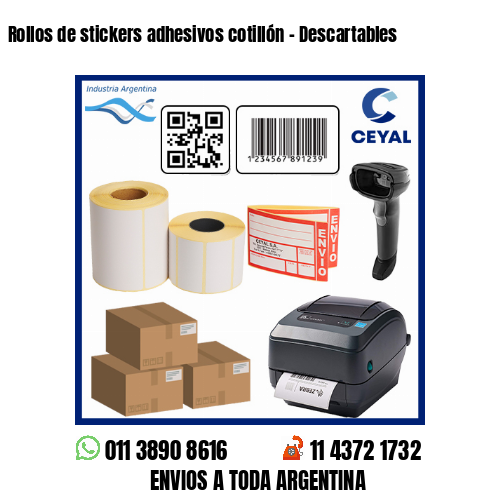 Rollos de stickers adhesivos cotillón – Descartables