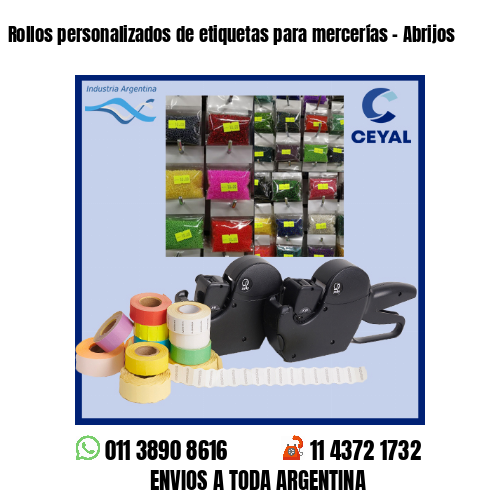 Rollos personalizados de etiquetas para mercerías - Abrijos