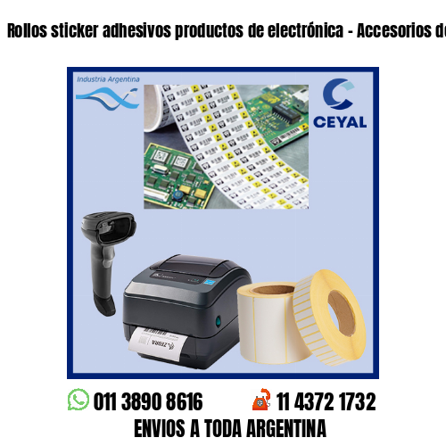 Rollos sticker adhesivos productos de electrónica – Accesorios de audios