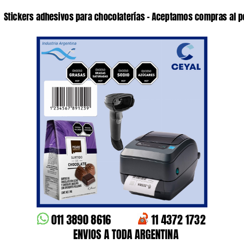 Stickers adhesivos para chocolaterías – Aceptamos compras al por menor y mayor