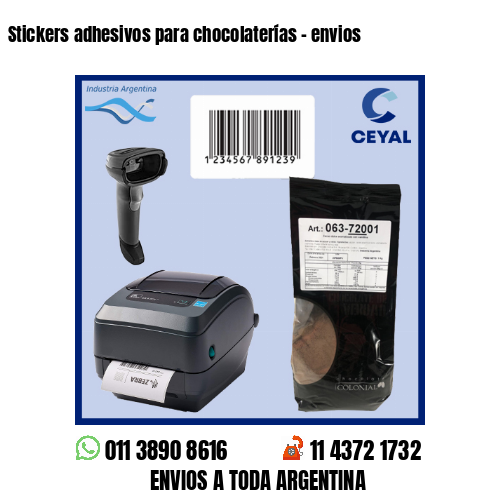 Stickers adhesivos para chocolaterías – envios