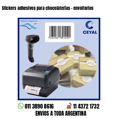 Stickers adhesivos para chocolaterías – envoltorios