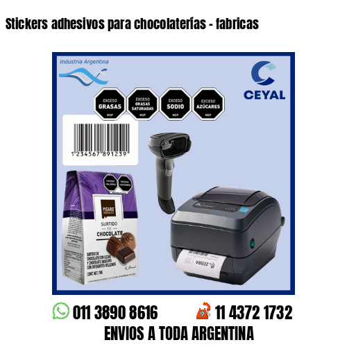 Stickers adhesivos para chocolaterías – fabricas