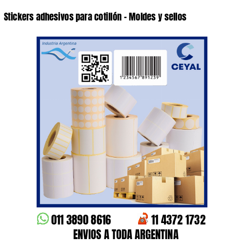 Stickers adhesivos para cotillón - Moldes y sellos