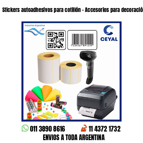 Stickers autoadhesivos para cotillón - Accesorios para decoración