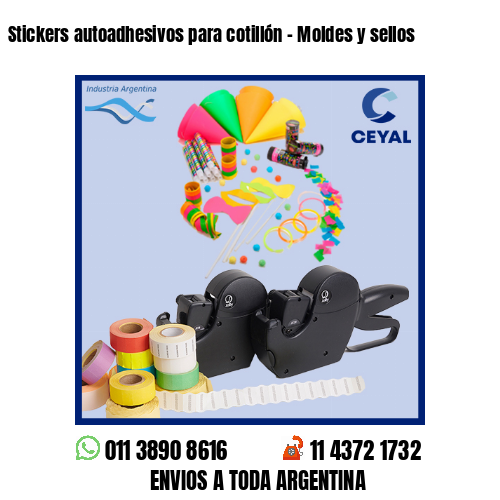 Stickers autoadhesivos para cotillón - Moldes y sellos