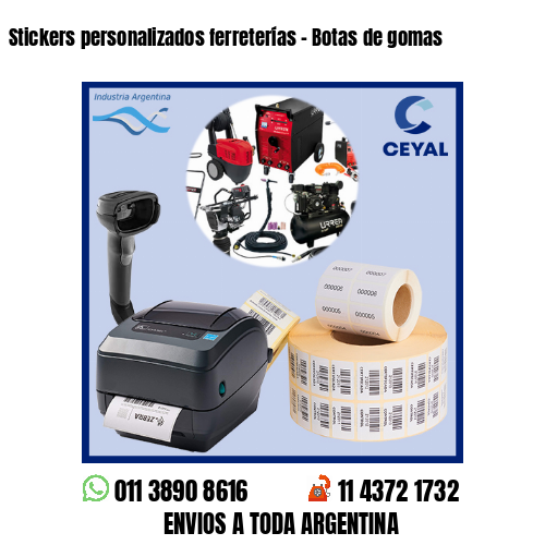 Stickers personalizados ferreterías - Botas de gomas