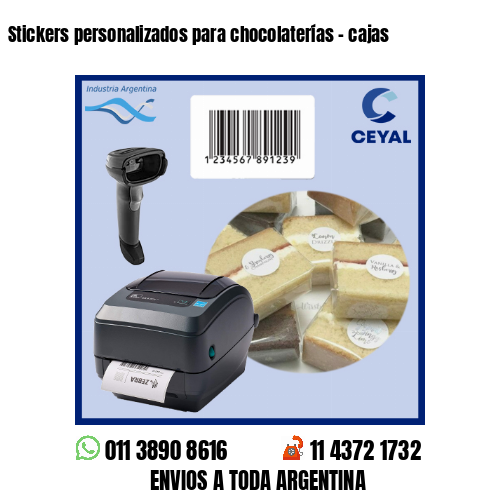 Stickers personalizados para chocolaterías – cajas