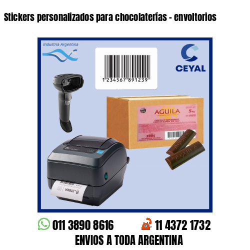 Stickers personalizados para chocolaterías – envoltorios