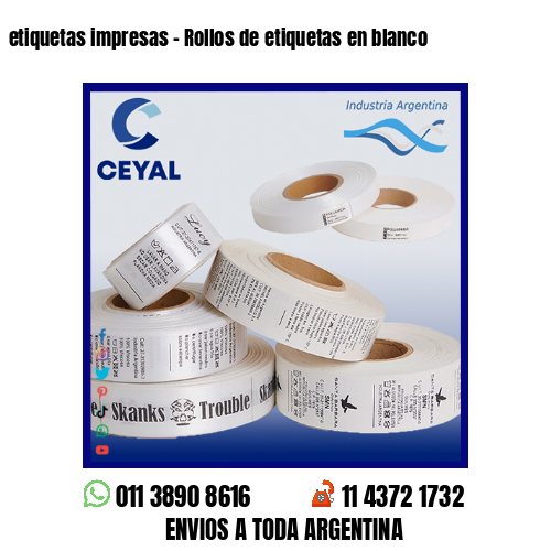 etiquetas impresas – Rollos de etiquetas en blanco