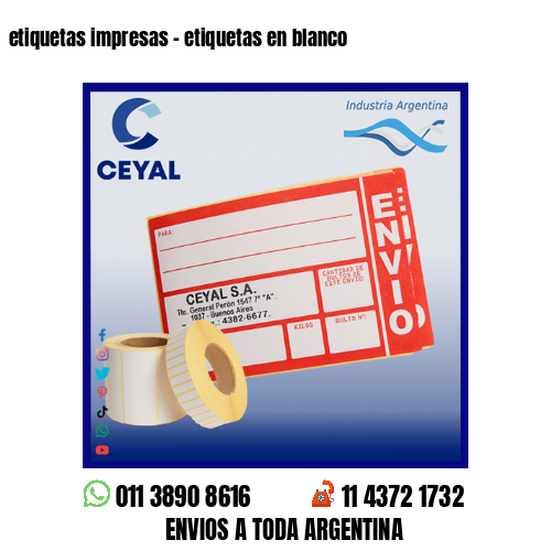 etiquetas impresas – etiquetas en blanco