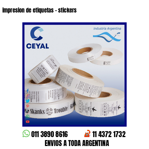 impresion de etiquetas - stickers