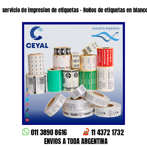 servicio de impresion de etiquetas - Rollos de etiquetas en blanco