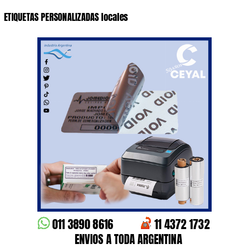 ETIQUETAS PERSONALIZADAS locales