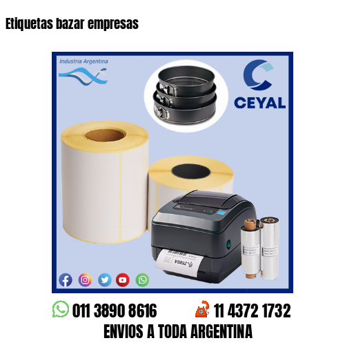 Etiquetas bazar empresas 