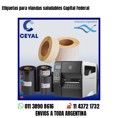 Etiquetas para viandas saludables Capital Federal 