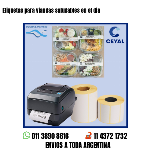 Etiquetas para viandas saludables en el dia