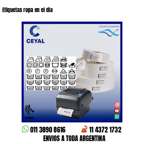 Etiquetas ropa en el dia