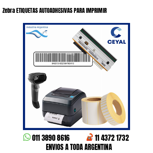 Zebra ETIQUETAS AUTOADHESIVAS PARA IMPRIMIR