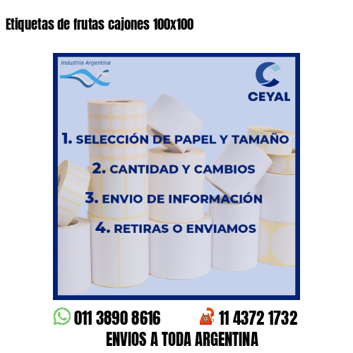 Etiquetas de frutas cajones 100×100