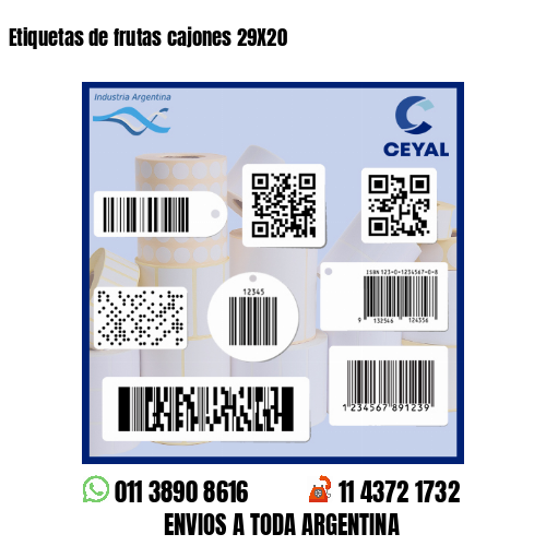 Etiquetas de frutas cajones 29X20