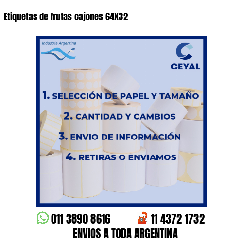 Etiquetas de frutas cajones 64X32