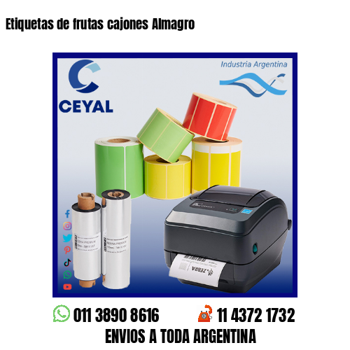 Etiquetas de frutas cajones Almagro