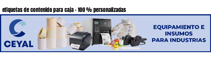 etiquetas de contenido para caja - 100 % personalizadas