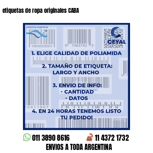 etiquetas de ropa originales CABA