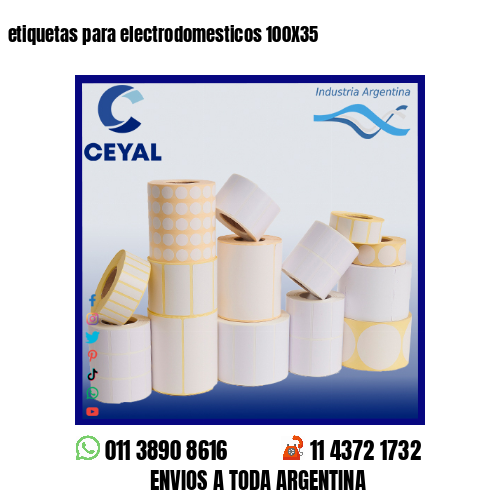 etiquetas para electrodomesticos 100X35