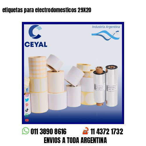 etiquetas para electrodomesticos 29X20