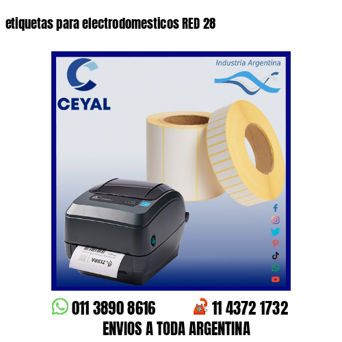 etiquetas para electrodomesticos RED 28