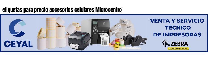 etiquetas para precio accesorios celulares Microcentro