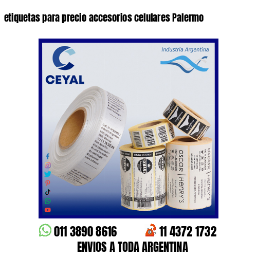 etiquetas para precio accesorios celulares Palermo