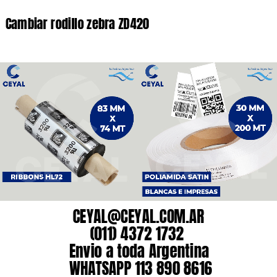 Cambiar rodillo zebra ZD420