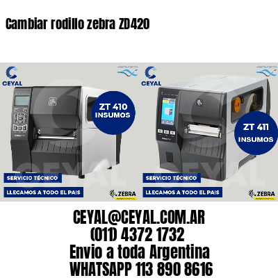 Cambiar rodillo zebra ZD420