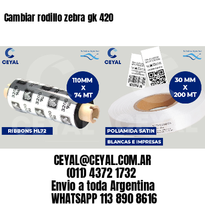 Cambiar rodillo zebra gk 420