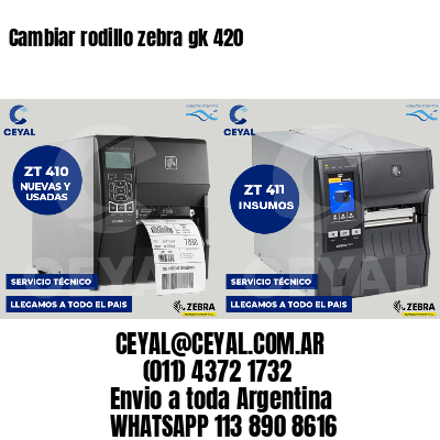 Cambiar rodillo zebra gk 420