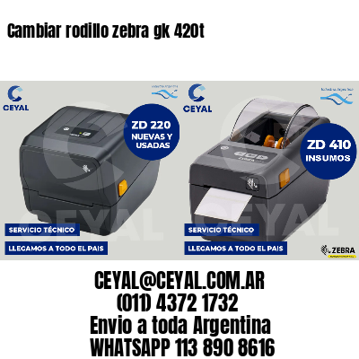 Cambiar rodillo zebra gk 420t