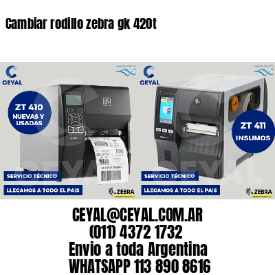 Cambiar rodillo zebra gk 420t