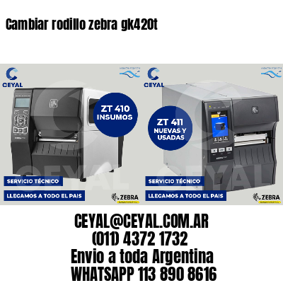 Cambiar rodillo zebra gk420t