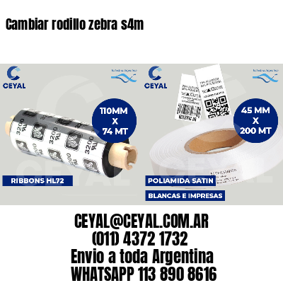 Cambiar rodillo zebra s4m