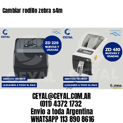 Cambiar rodillo zebra s4m