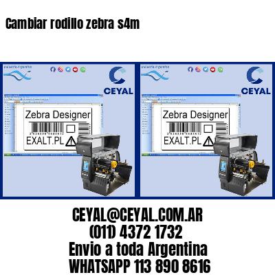 Cambiar rodillo zebra s4m