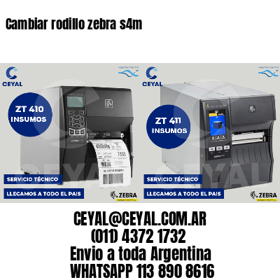 Cambiar rodillo zebra s4m