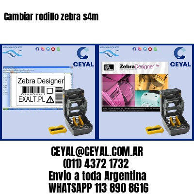 Cambiar rodillo zebra s4m