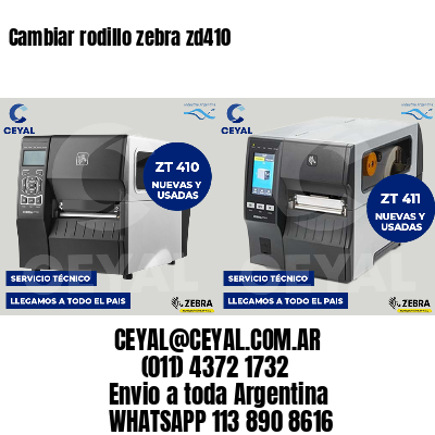 Cambiar rodillo zebra zd410