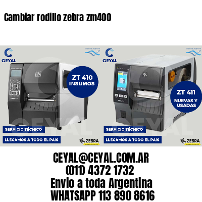 Cambiar rodillo zebra zm400